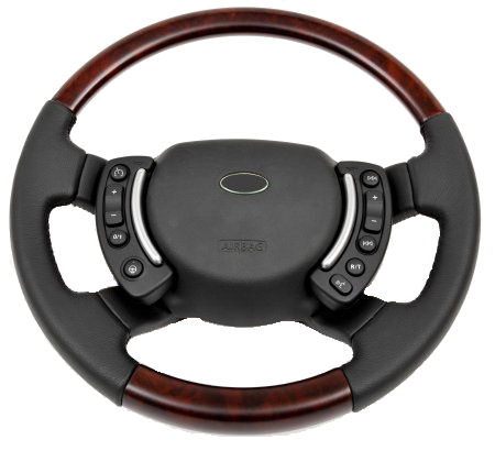 Steering Wheel - Burr Walnut HEATED - Click Image to Close
